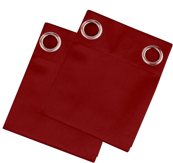 LEMOMO Blackout Curtains 52 x 90 Inch Long Red Curtains Set of 2 Panels Room Darkening Curtains for Bedroom and Living Room