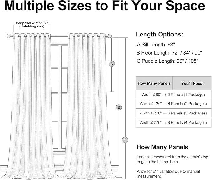 96 inch long Linen blackout curtains 2 Panels 100% Black out Linen texture Curtains ivory white Window Drapes with Back Tab Rod Pocket Mordern vintage Curtains Panel for Bedroom Living Room 8FT