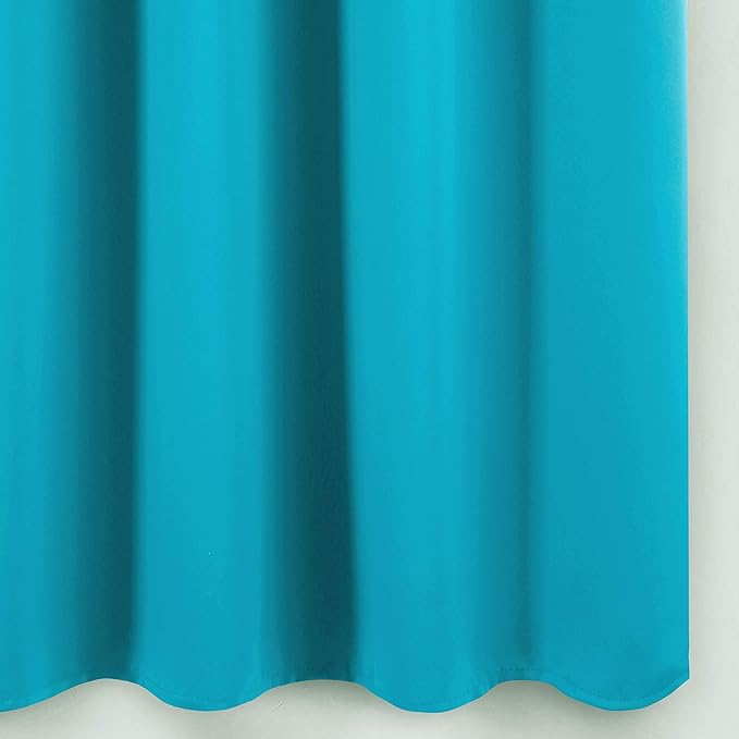 LEMOMO Teal/Turquoise Kids Blackout Curtains for Bedroom/52 X 84 Inch/Set of 2 Panels Thermal Insulated Living Room Curtains