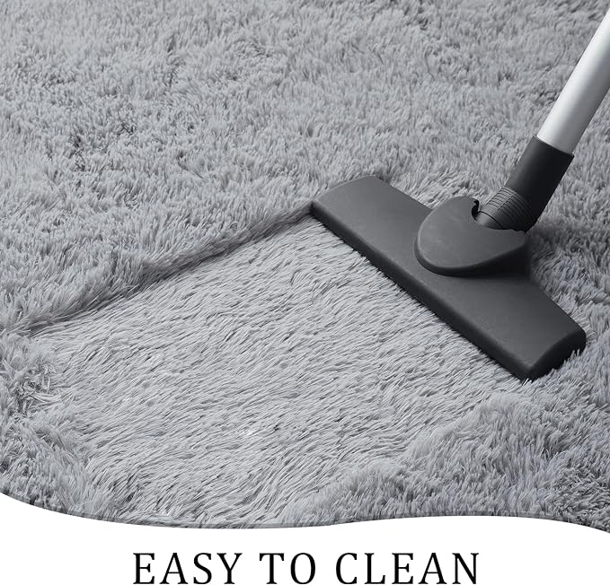 Chicrug Soft Runner Rugs for Bedroom Living Room Plush Fluffy Rug 3x8 Feet, Shag Furry Area Rug Carpet Non Shedding for Nursery Children Kids Girls Room Home Decorative, Grey