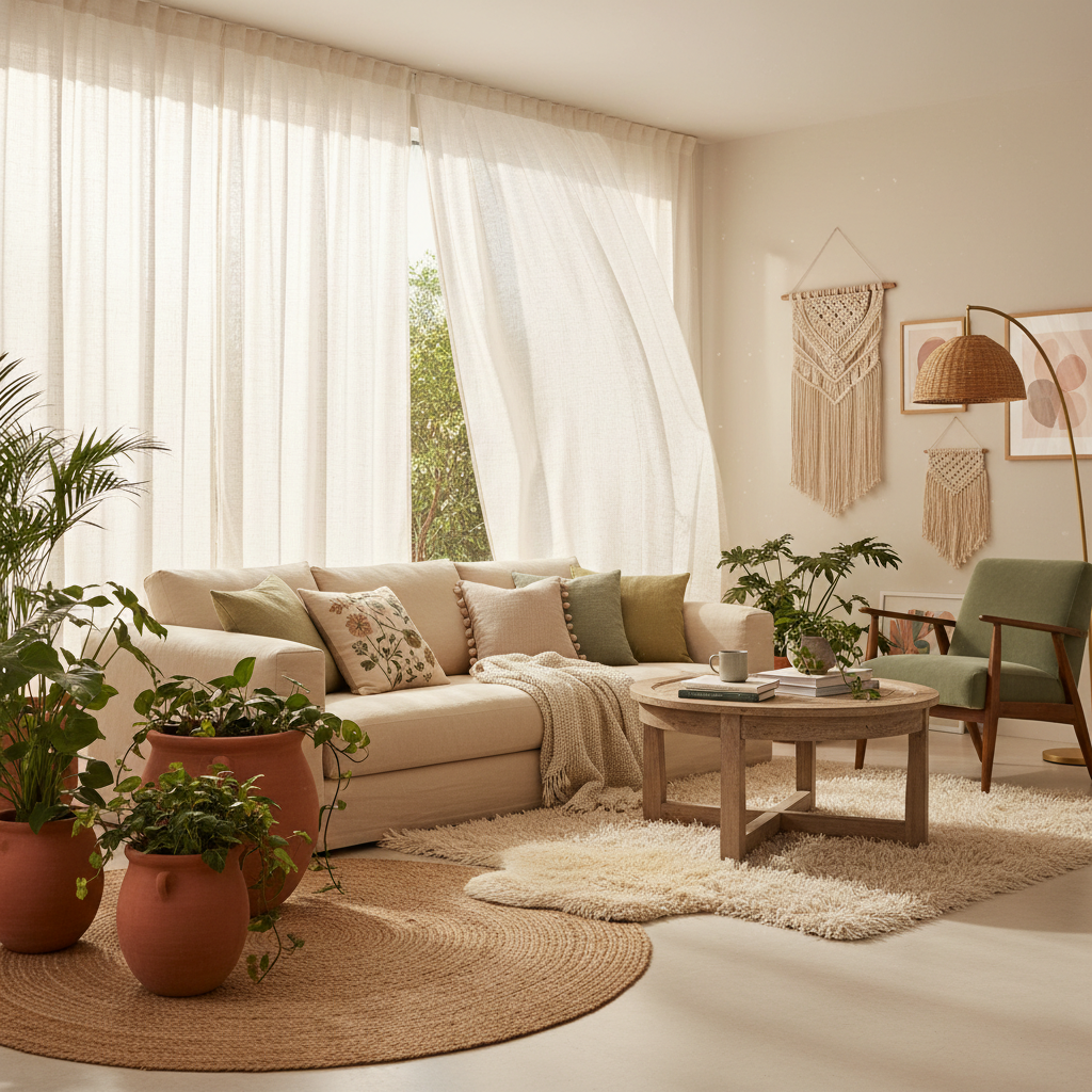 From Bare Windows to Boho Bliss: A Step-by-Step Sheer White Curtains Guide for Living Room Styling