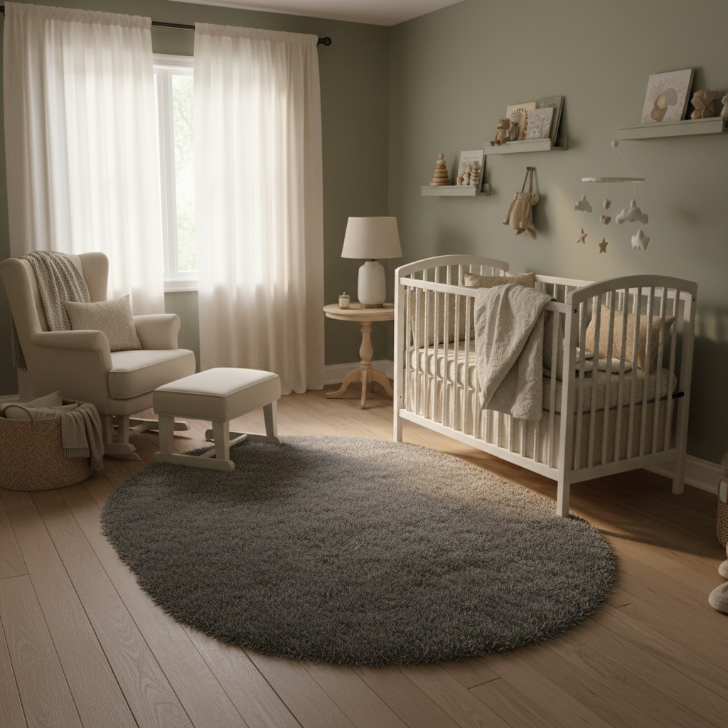 Why a Fluffy Oval Rug Fails in a Kids Nursery Aesthetic — and How to Fix It Without Starting Over