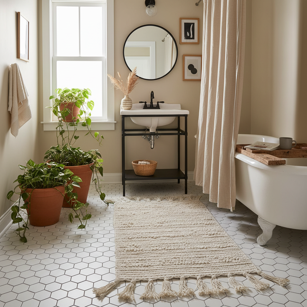 After Your Boho Refresh: Judge a Bath Rug Runner for Hallway and Bedroom Use by Texture, Not Trend