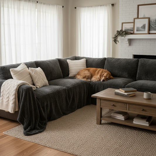 From Frustrated Pet Owner to Savvy Decorator: A Step-by-Step Faux Fur Sectional Couch Cover Guide for Dog and Cat Parents