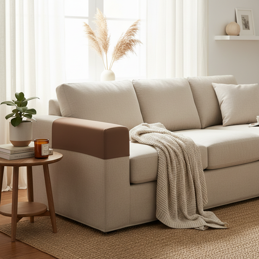 Scratch Resistant Stretch Armrest Cover for Chair & Sofa on Paper, Real Protection in Everyday Use: Reading Fabric & Fit Specs