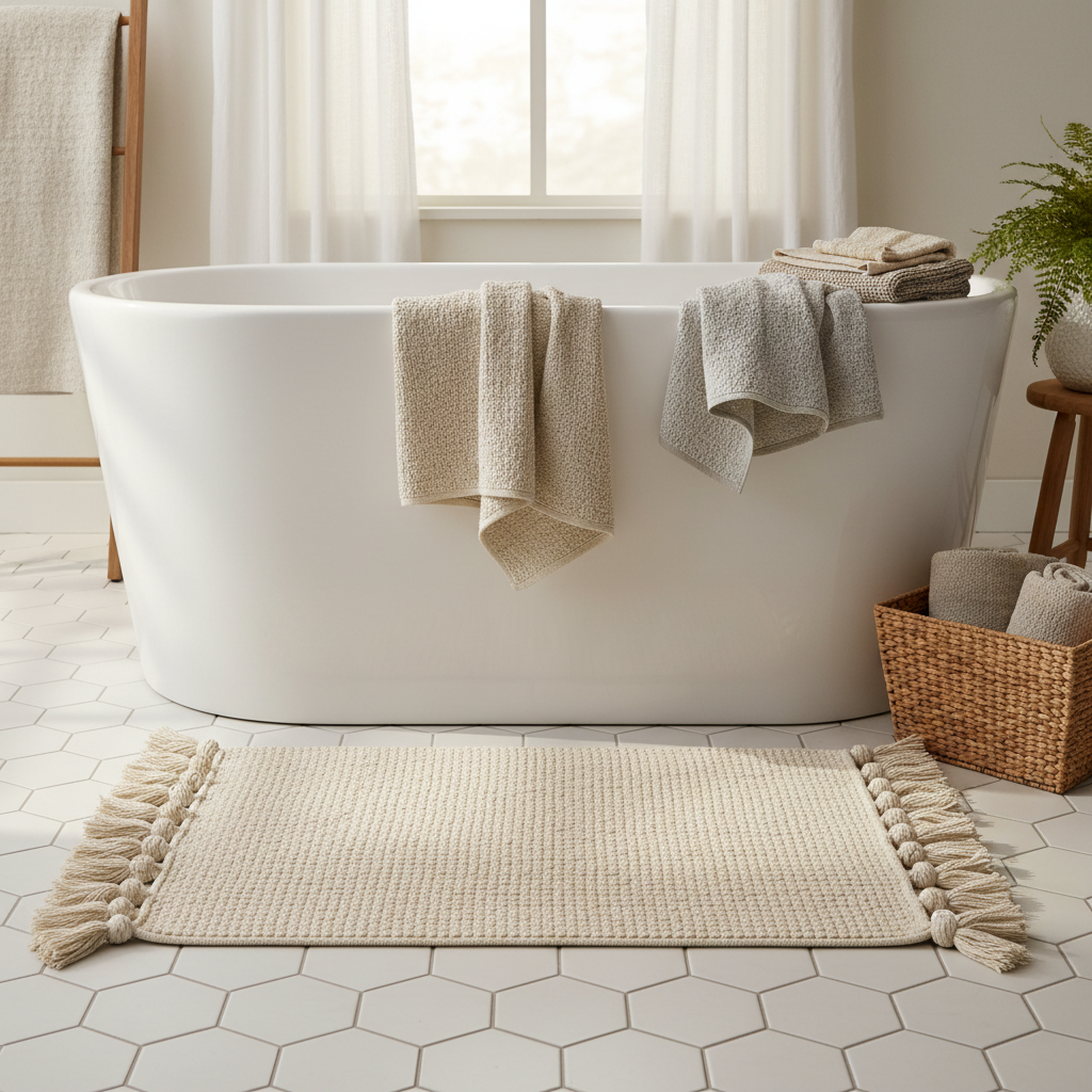 Boho Waffle Bath Mat with Tassels 101: Everything First-Time Buyers Should Know Before Choosing