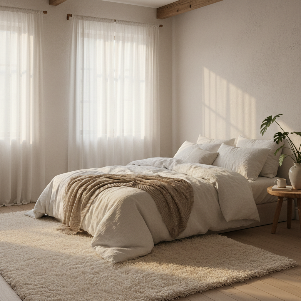 What a Cold, Hard Floor Cannot Do: Cozy Bedroom Mornings, Where Fluffy Faux Fur Area Rugs Take Over