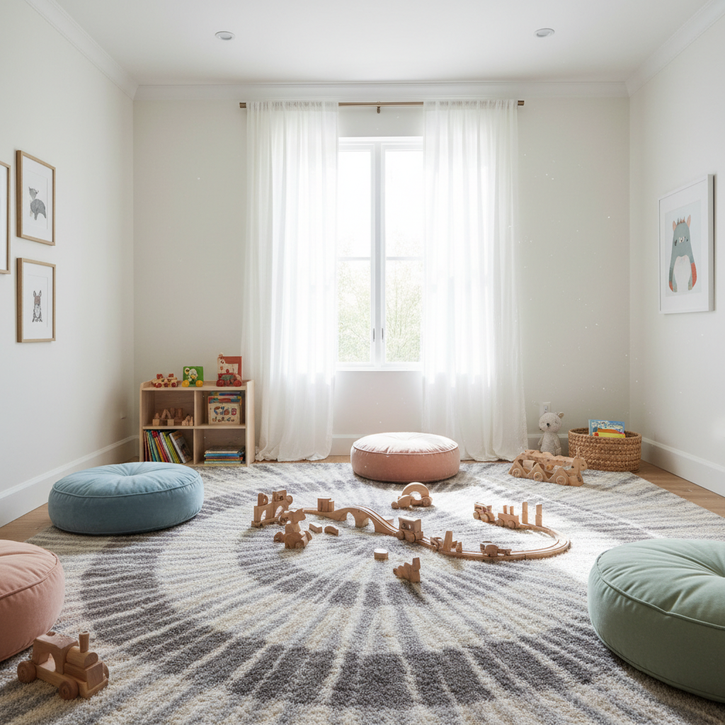 How Much Style You Trade for Durability in a Large Shag Tie-Dye Area Rug for a Kids Playroom