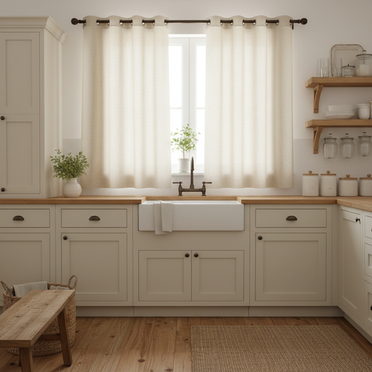 The Kitchen Window Problem Nobody Warns You About: Heat, Glare, and the Case for Thermal Insulated Grommet Curtains in Natural Tones
