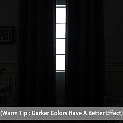 Yakamok Ombre Orange and Blue Curtains for Bedroom, Gradient Room Darkening Curtains, Grommet Thermal Insulated Light Blocking Window Drapes/Curtain for Living Room,52 x 36 Inch,2 Panels