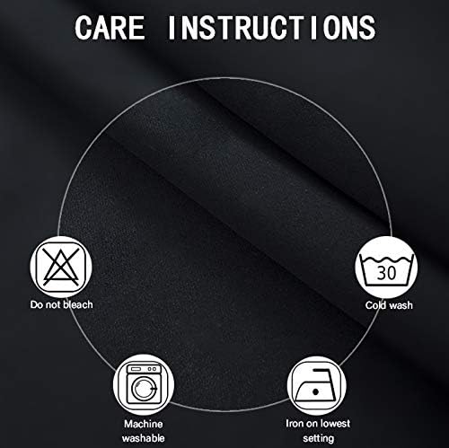 LEMOMO Blackout Curtains 52 x 84 inches Long Black Curtains Set of 2 Panels Thermal Insulated Room Darkening Curtains for Bedroom