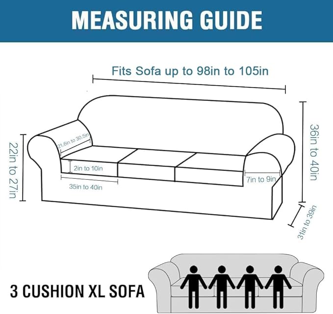 H.VERSAILTEX Modern Velvet Plush 4 Piece High Stretch Sofa Slipcover Cover Furniture Protector Form Fit Luxury Thick Velvet Extra Large Sofa Cover for 3 Cushion Couch (XL Sofa, Rust)