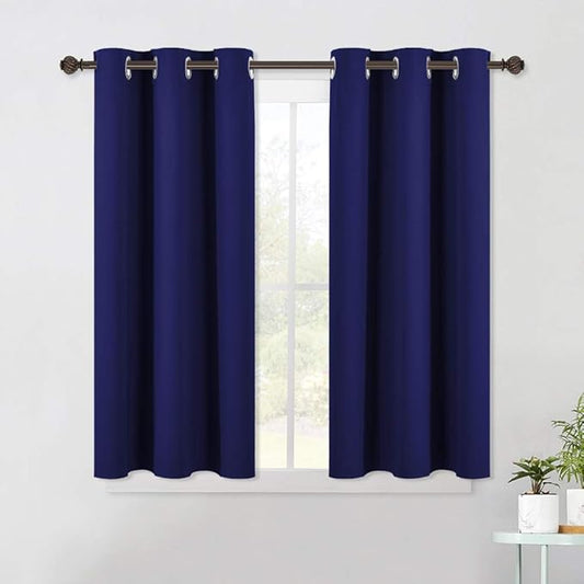 NICETOWN Royal Blue Blackout Draperies Curtains, All Season Thermal Insulated Solid Grommet Top Blackout Curtains/Drapes for Kid's Room (1 Pair, 42 x 45 Inch in Royal Blue)
