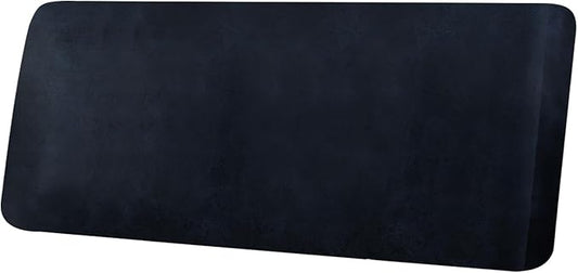 Leather Look Couch Cushion Covers Sofa Seat Slipcovers Sets Couches Furniture Protector for Sectional Armchair Loveseat Pets Kids Stretch Spandex Fabric (1 Cushion Sofa, Navy)