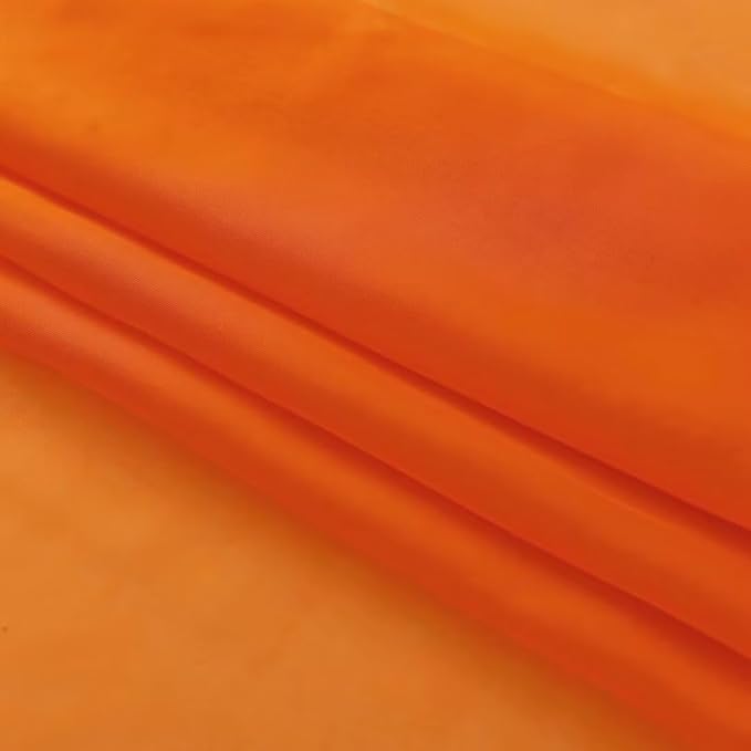SpaceDresser Basic Rod Pocket Sheer Voile Window Curtain Panels White 1 Pair 2 Panels 60 Width 63 Inch Long for Kitchen Bedroom Children Living Room Yard(Orange,60 W x 63 L)