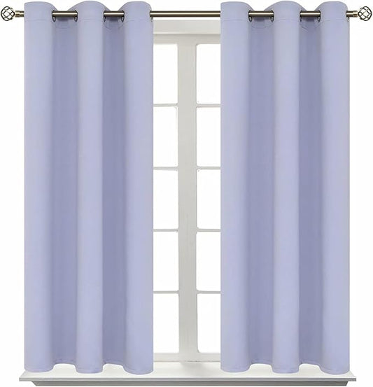BGment Room Darkening Curtains 54 Inches Long - Grommet Thermal Insulated Drapes Window Treatment Curtains for Bedroom, 2 Panels, 38 x 54 Inch, Lavander