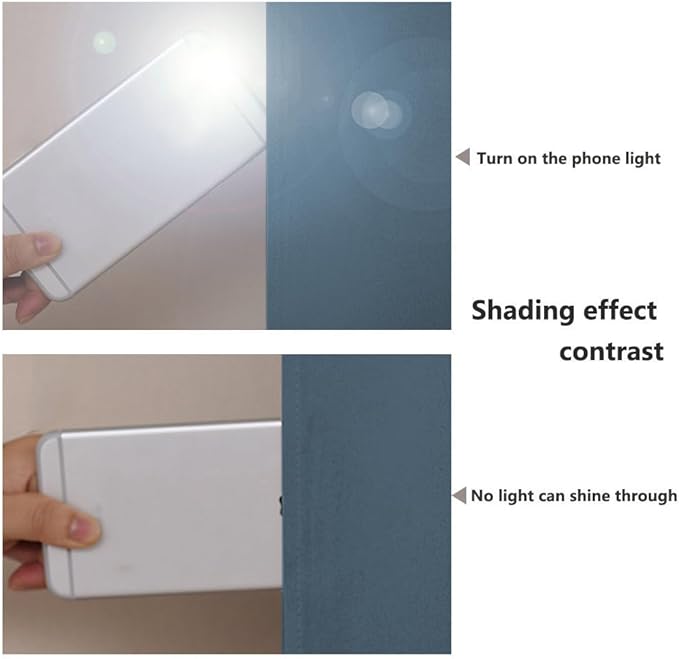 NICETOWN 100% Blackout Window Curtain Panels, Smoky Blue, 2 Pieces, 62-inch Wide Per Panel, Full Light Blocking Drapes with Black Liner for Nursery, 72-inch Drop Thermal Insulated Draperies