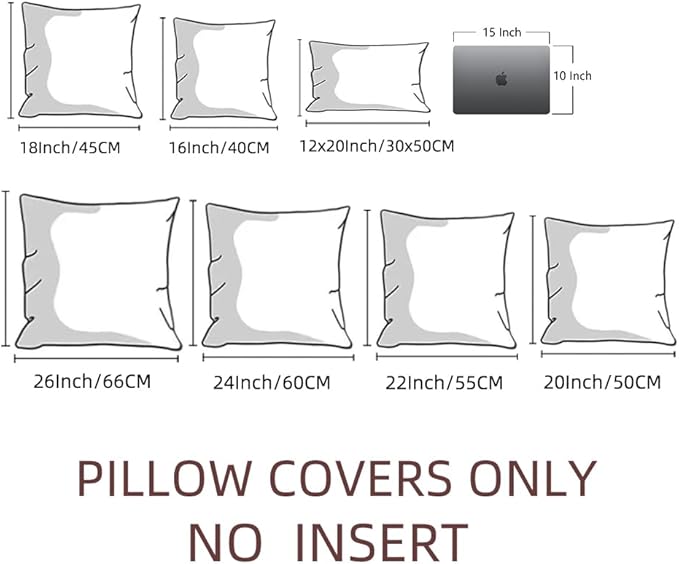 Fancy Homi 4 Packs Rust Decorative Throw Pillow Covers 26x26 Inch for Living Room Couch Bed Sofa, Terracotta Rustic Farmhouse Boho Home Decor, Soft Plush Striped Corduroy Square Cushion Case 66x66 cm