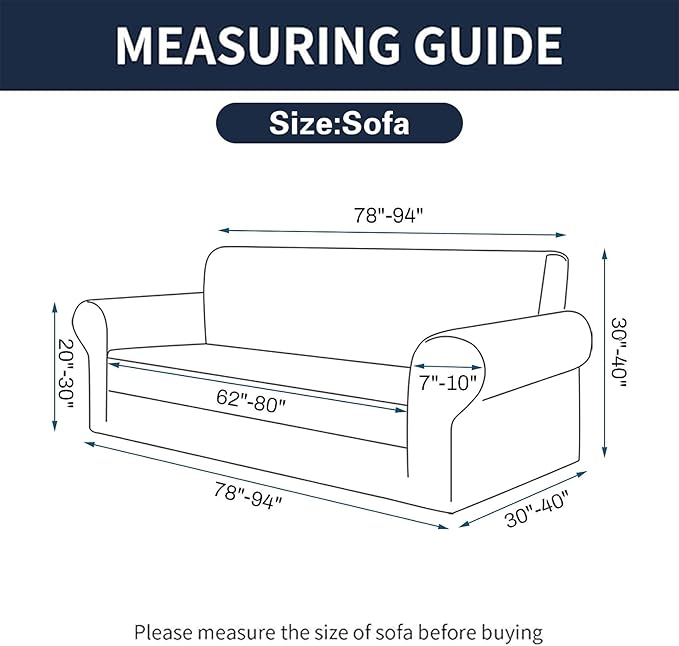 Cupuamon 2026 New Stretch Sofa Slipcovers Couch Cover for 3 Cushion Furniture Protector Sofa Covers with Elastic Bottom Jacquard Fabric Small Checks for Pets, Kids -Sofa, Beige