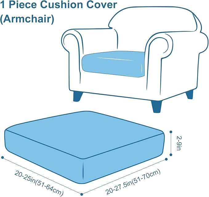 Smiry Printed Couch Cushion Covers, Stretch Soft Couch Covers for Sofa, Washable Non-Slip Sofa Slipcover Furniture Protector for Indoor and Outdoor (1 Pack, Red)