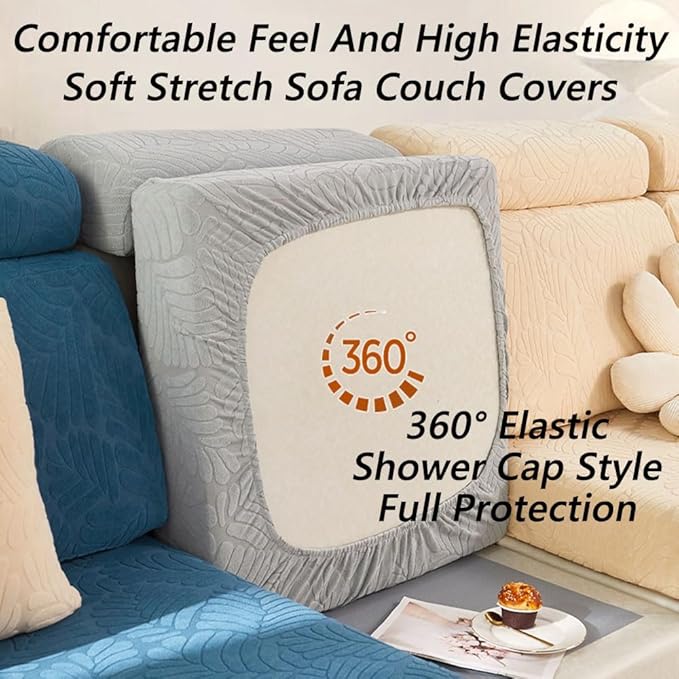 Soothing Home Sofa Covers, Sofa Hero Covers, Wear-Resistant Universal Couch Covers Washable Stretch Sectional Couch Cushion Covers (Blue,Headrest Cover)
