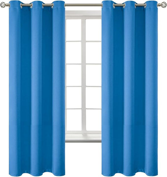 BGment Room Darkening Curtains 63 Inches Long - Grommet Thermal Insulated Drapes Window Treatment Curtains for Bedroom, 2 Panels, 42 x 63 Inch, Classic Blue