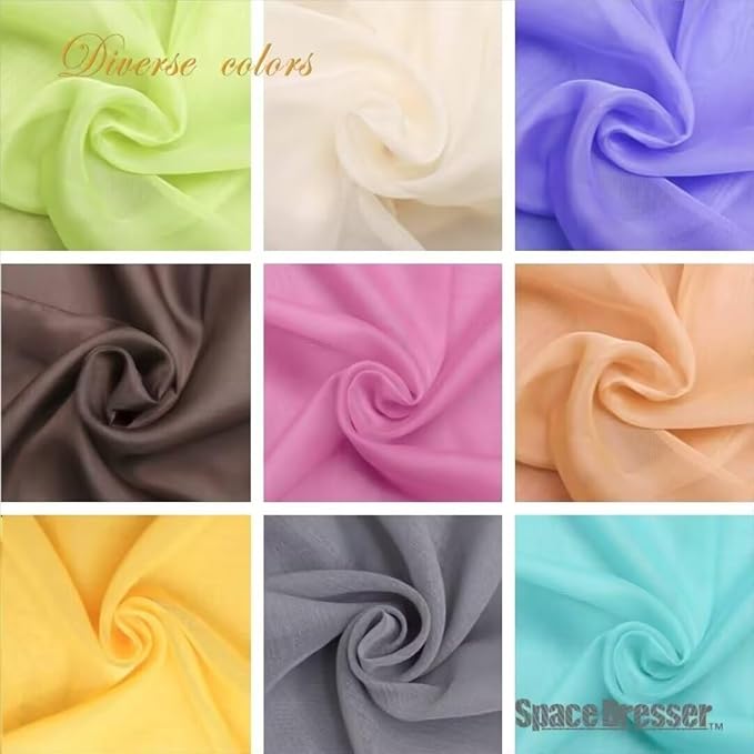 SpaceDresser Burnt Orange Sheer Curtains 4 Panels Rod Pocket Semi-Sheer Curtain 45 Inches Long Light Filtering Voile Window Drapes for Bedroom Living Room Kitchen, Each 52W x 45L