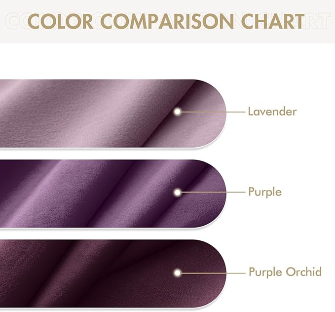 MIULEE Velvet Curtains Purple Orchid Elegant Grommet Thermal Insulated Soundproof Room Darkening Curtains/Drapes for Classical Living Room Bedroom Decor 52 x 90 Inch Set of 2