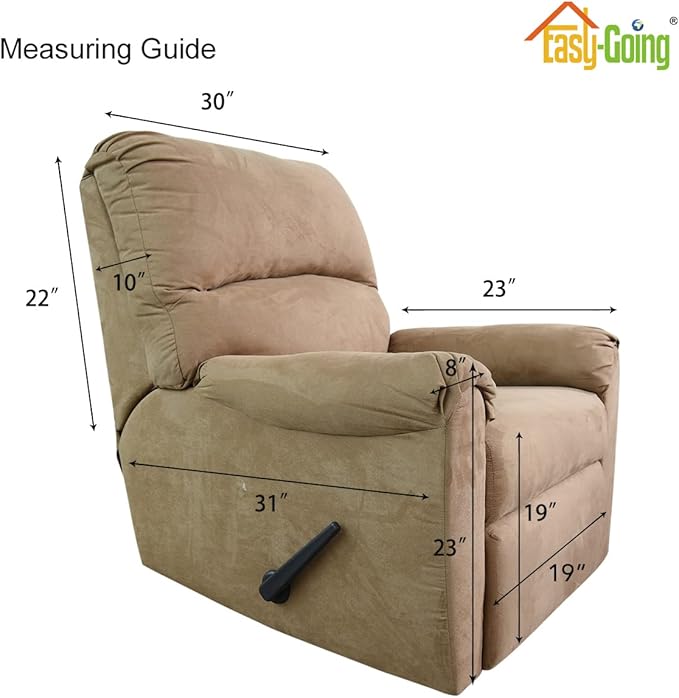 Easy-Going Recliner Sofa Slipcover Reversible Sofa Cover Water Resistant Couch Cover Furniture Protector with Elastic Straps for Pets Kids Children Dog Cat (Recliner, Camel/Ivory)