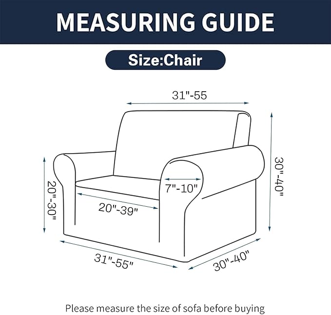 Cupuamon 2026 New Stretch Chair Sofa Slipcovers Couch Cover for 1 Seater Furniture Protector Sofa Covers with Elastic Bottom Jacquard Fabric Small Checks for Pets, Kids - Hunter