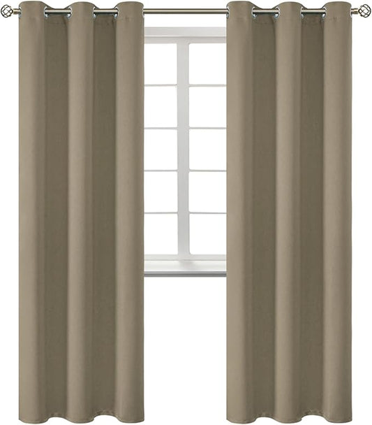 BGment Room Darkening Curtains 84 Inches Long - Grommet Thermal Insulated Drapes Window Treatment Curtains for Bedroom, 2 Panels, 42 x 84 Inch, Cocoa