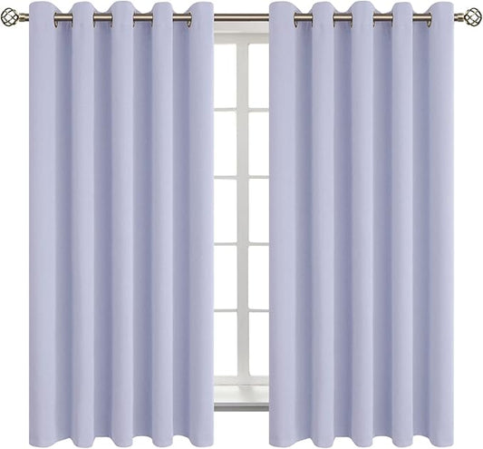 BGment Blackout Curtains - Grommet Thermal Insulated Room Darkening Bedroom and Living Room Curtains, Set of 2 Panels (70 x 63 Inch, Lavander)