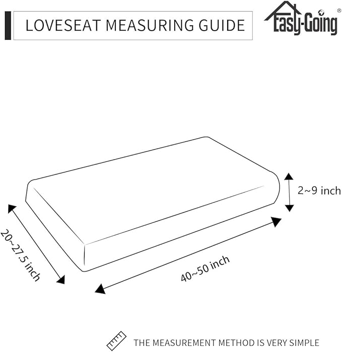 Easy-Going Stretch Loveseat Cushion Cover Sofa Cushion Furniture Protector Sofa Seat Sofa Slipcover Sofa Cover Soft Flexibility with Elastic Bottom(Loveseat Cushion, Beige)