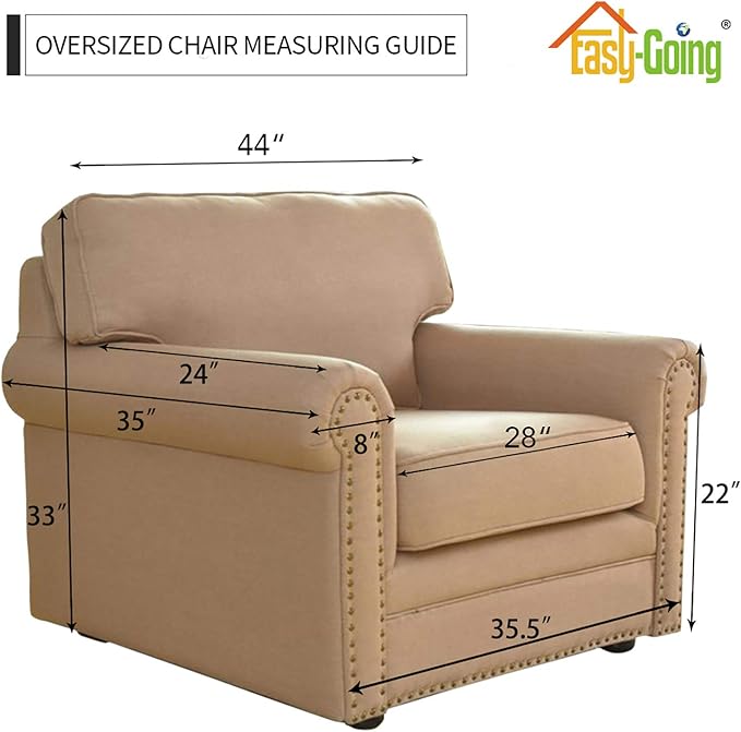 Easy-Going Stretch Oversized Chair Sofa Slipcover 1-Piece Couch Sofa Cover Furniture Protector Soft with Elastic Bottom for Kids Spandex Jacquard Fabric Small Checks Wine