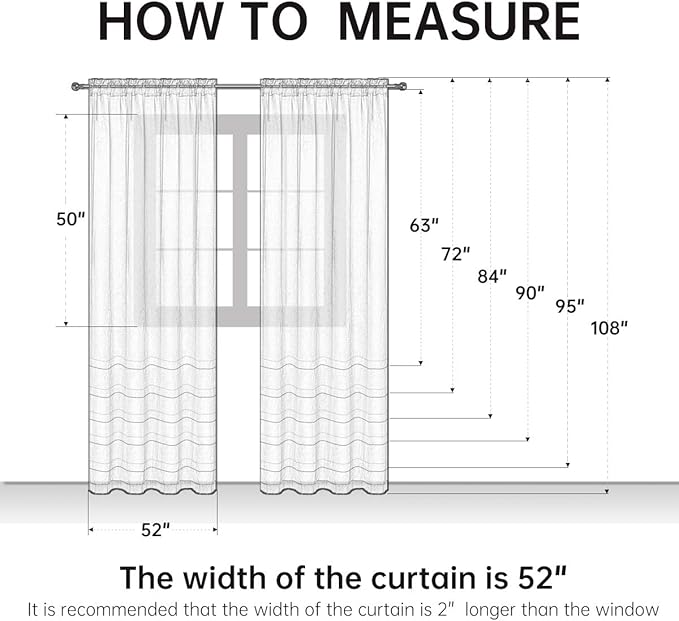 SpaceDresser Basic Rod Pocket Sheer Voile Window Curtain Panels Burgundy 1 Pair 2 Panels 52 Width 84 Inch Long for Kitchen Bedroom Children Living Room Yard(Burgundy,52 W x 84 L)