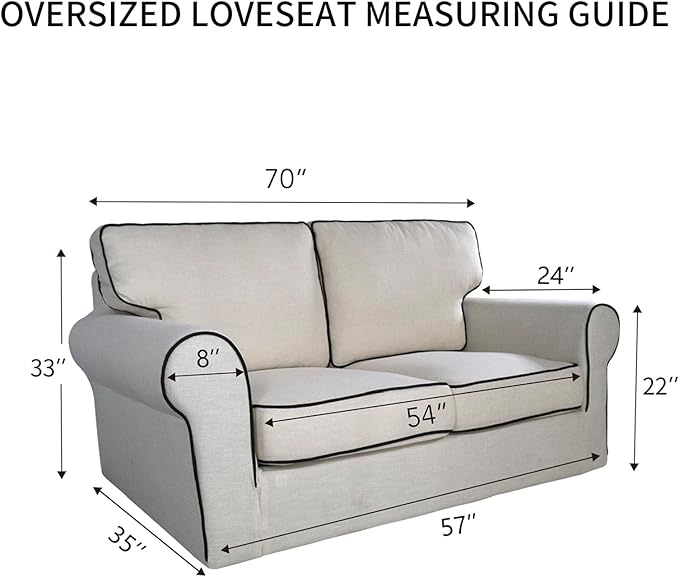 PureFit Super Stretch Sofa Slipcover – Spandex Non Slip Soft Couch Sofa Cover, Washable Furniture Protector with Non Skid Foam and Elastic Bottom for Kids, Pets (Oversized Loveseat, Navy)