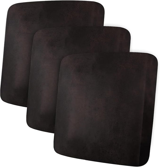 Leather Look Couch Cushion Covers Sofa Seat Slipcovers Sets Couches Furniture Protector for Sectional Armchair Loveseat Pets Kids Stretch Spandex Fabric (3 Cushion XL Sofa, Chocolate)