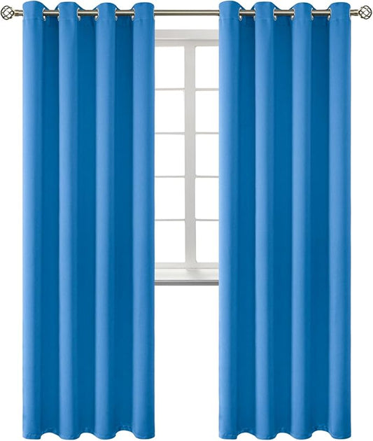 BGment Room Darkening Curtains 84 Inches Long - Grommet Thermal Insulated Drapes Window Treatment Curtains for Bedroom, 2 Panels, 52 x 84 Inch, Classic Blue