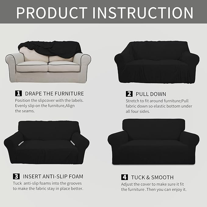 Stretch Oversized Chair Sofa Slipcover 1-Piece Couch Sofa Cover
