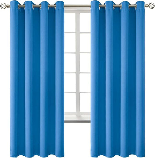 BGment Room Darkening Curtains 72 Inches Long - Grommet Thermal Insulated Drapes Window Treatment Curtains for Bedroom, 2 Panels, 52 x 72 Inch, Classic Blue