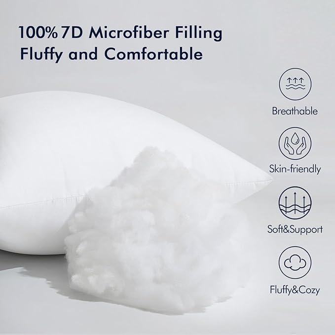 MIULEE Throw Pillow Insert Premium Pillow Stuffer Sham Rectangle for Decorative Cushion Bed Couch Sofa 12x18 Inch