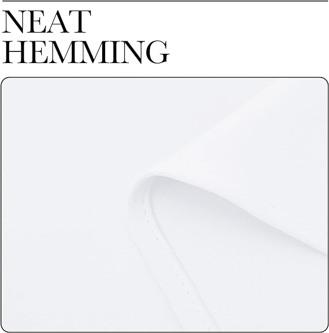 NICETOWN White Curtains for Sliding Door - 55 by 96, 2 Pieces, Blocking Out 50% Sunlight Window Treatment Modern Design Grommet Curtain Panels for Dining Room