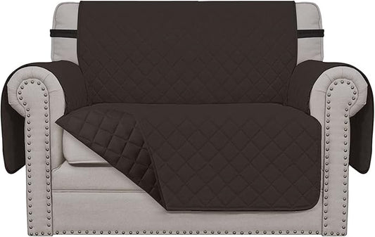 Easy-Going Oversized Chair Sofa Slipcover Reversible Sofa Cover Water Resistant Couch Cover Furniture Protector Cover with Elastic Straps for Pets Dog (Oversized Chair, Chocolate/Chocolate)