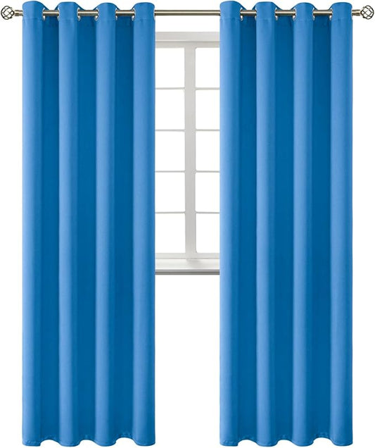 BGment Room Darkening Curtains 95 Inches Long - Grommet Thermal Insulated Drapes Window Treatment Curtains for Bedroom, 2 Panels, 52 x 95 Inch, Classic Blue
