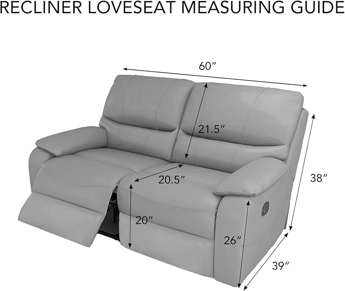 PureFit Super Stretch Loveseat Recliner Sofa Couch Cover with Pocket – 2 Seats Non Slip Soft Sofa Slipcover, Washable Reclining Furniture Protector for Kid,Pets (Recliner Loveseat, Dark Gray)