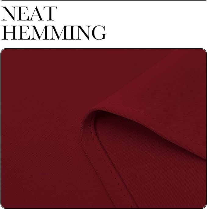 NICETOWN Christmas Burgundy Red Blackout Drapes - Window Treatment Light Blocking Privacy Curtain Panels for Window Decoration (Set of 2, 42 inches by 90-inch)