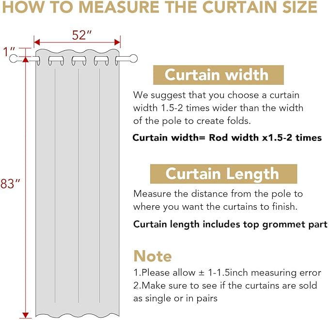 H.VERSAILTEX Linen Curtains Home Decorative Nickel Grommet Curtains Privacy Added Energy Saving Light Filtering Window Treatments Semi Sheer Draperies for Bedroom, Terracotta, 2 Panels, 52 x 84 - Inch