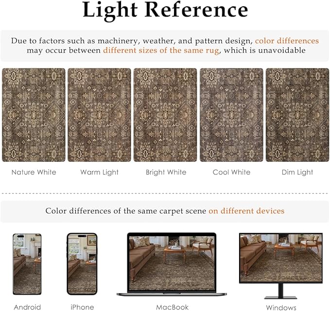 2x12 Washable Runner Rug for Hallway Kitchen Vintage Brown Non Slip Low Pile Carpet Traditional Retro Soft Throw Rug for Bathroom Bedroom Entryway Indoor Entrance