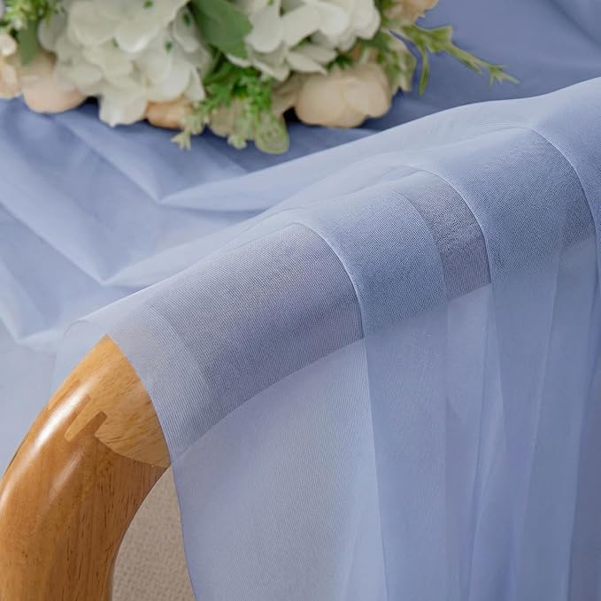 Simplebrand Denim Sheer Curtains 72 Inches Long 2 Panels for Living Room, Rod Pockets Airy Window Treatments Voile Sheer Black Curtains Panels Lightweight for Front Back Patio Glass Door, 42" Width