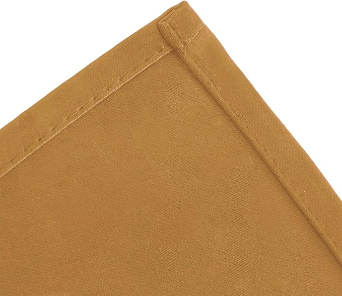LEMOMO Mustard Yellow Thermal Blackout Curtains/52 x 72 Inch/Set of 2 Panels Room Darkening Curtains for Bedroom